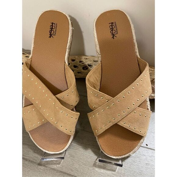 Nordstrom Rack Phoebe Espadrille  Slide Sandal Size 9.5 - Picture 1 of 5